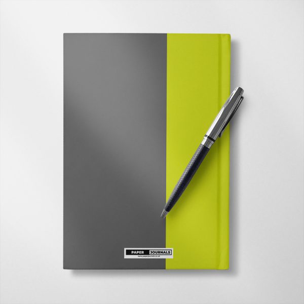 Personalised lime and grey Notebook