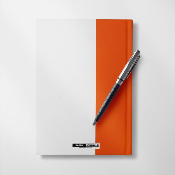 Personalised orange and white Notebook