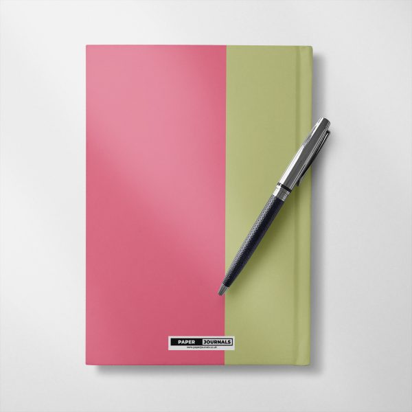 Personalised green and bubblegum colour Notebook