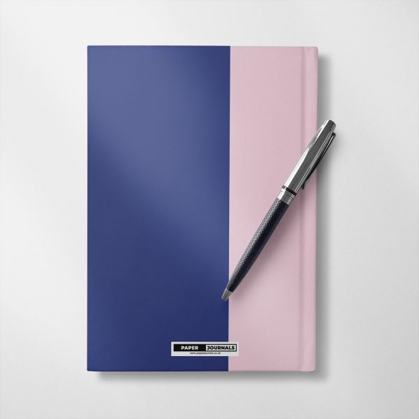 Personalised pink and navy blue Notebook