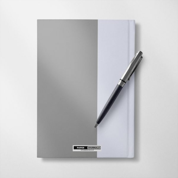Personalised silver and  white Notebook
