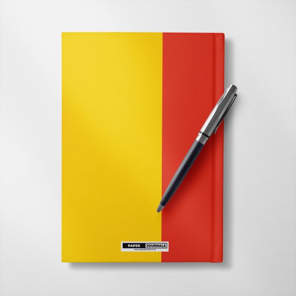 Personalised red & yellow Notebook