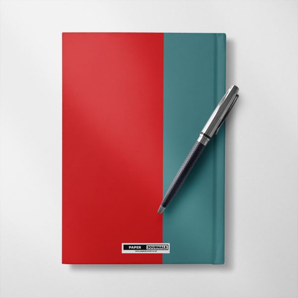 Personalised Teal and red colour Notebook