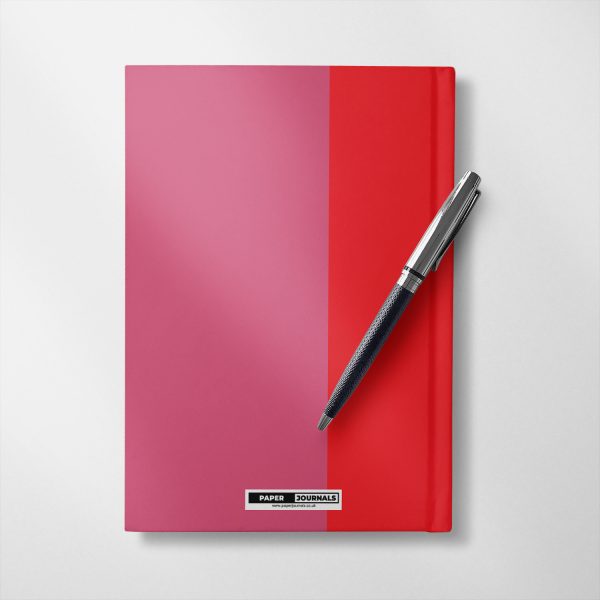 Personalised Tomato red  and rose colour Notebook
