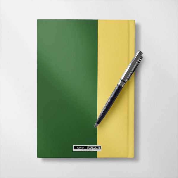 Personalised Yellow and green Notebook