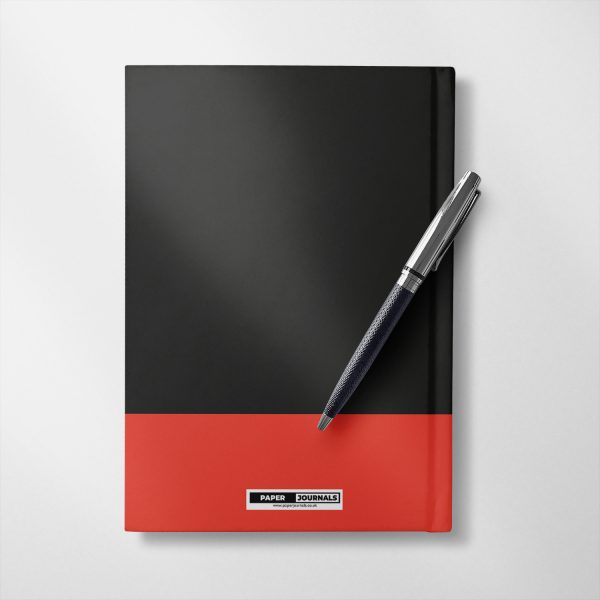 Personalised Black and tomato red colour Notebook