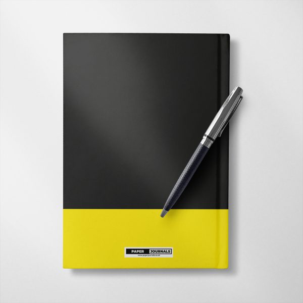 Personalised Black and yellow Notebook