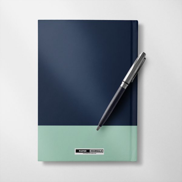 Personalised Blue and Mint Colour notebook