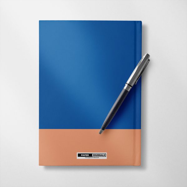 Personalised Blue and Peach Colour notebook