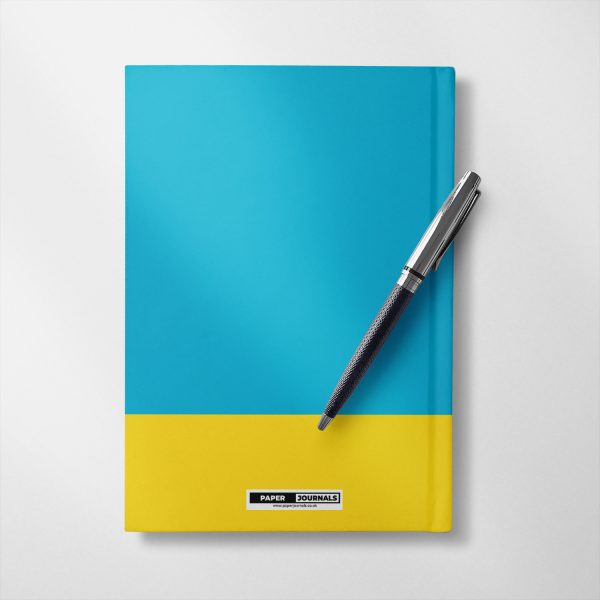 Personalised Blue and Yellow Colour notebook