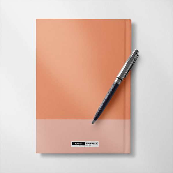 Personalised Cantaloupe and Blush Colour notebook