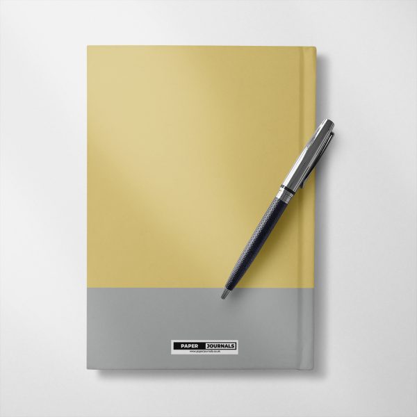Personalised Citron Yellow and Grey notebook