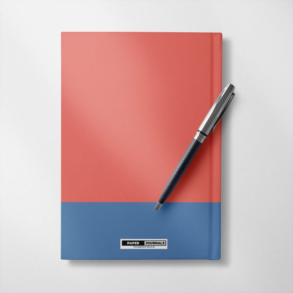 Personalised Coral and Pacific Blue Colour notebook
