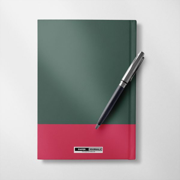 Personalised Green and Raspberry Colour notebook