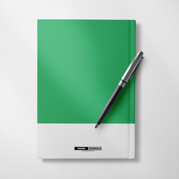 Personalised Green and White notebook