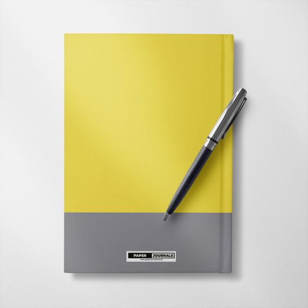 Personalised Grey and yellow notebook