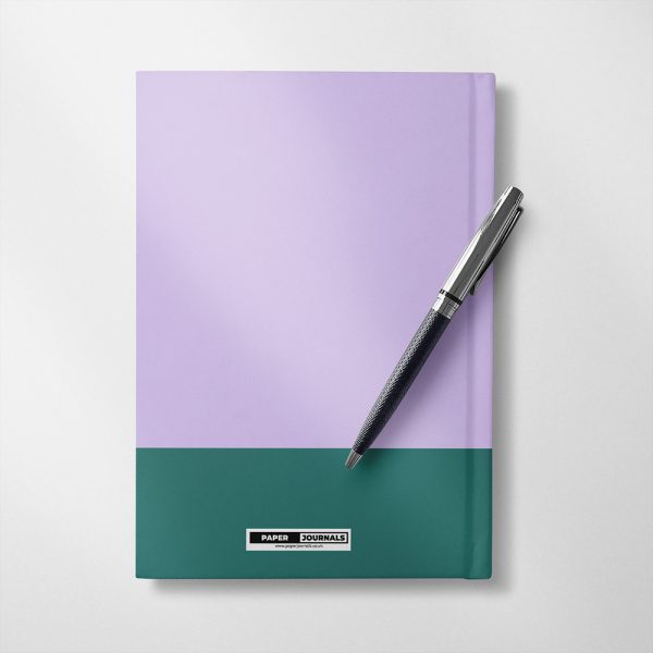 Personalised Lilac & Green Notebook