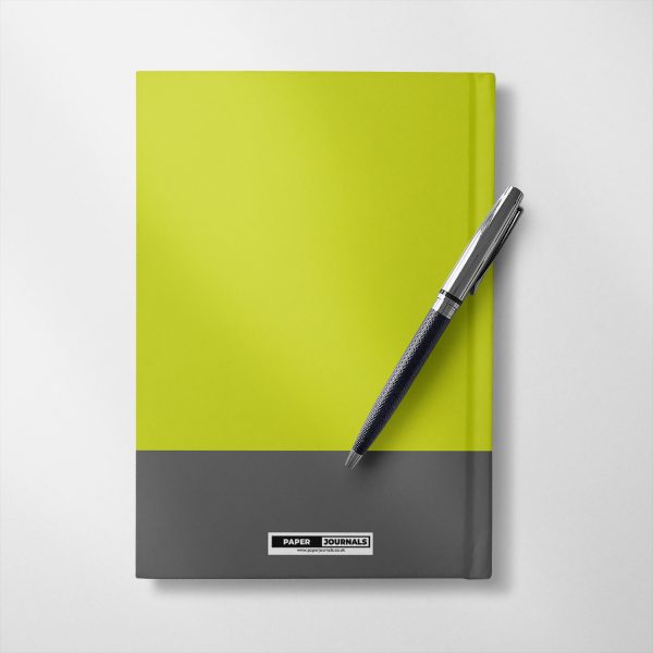 Personalised Lime and grey notebook