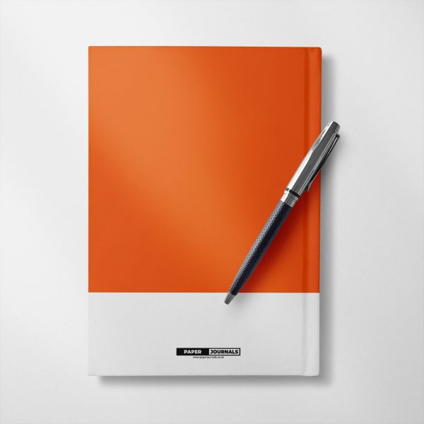 Personalised orange and white notebook
