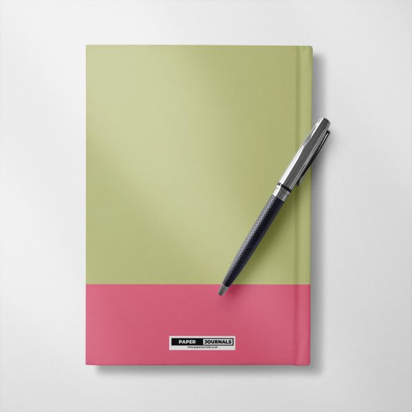 Personalised Pale Green and bubblegum colour Notebook