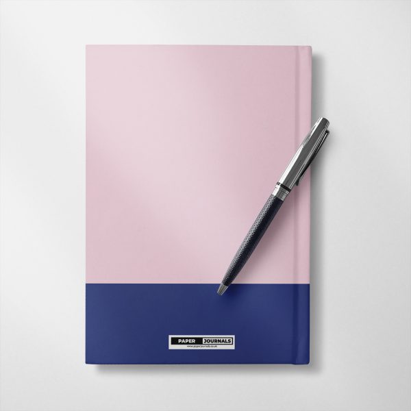 Personalised Pink and navy blue colour Notebook