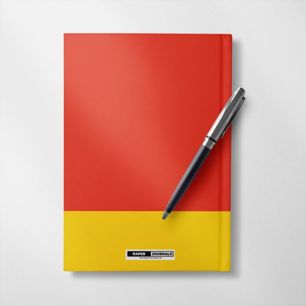 Personalised Red and yellow Notebook