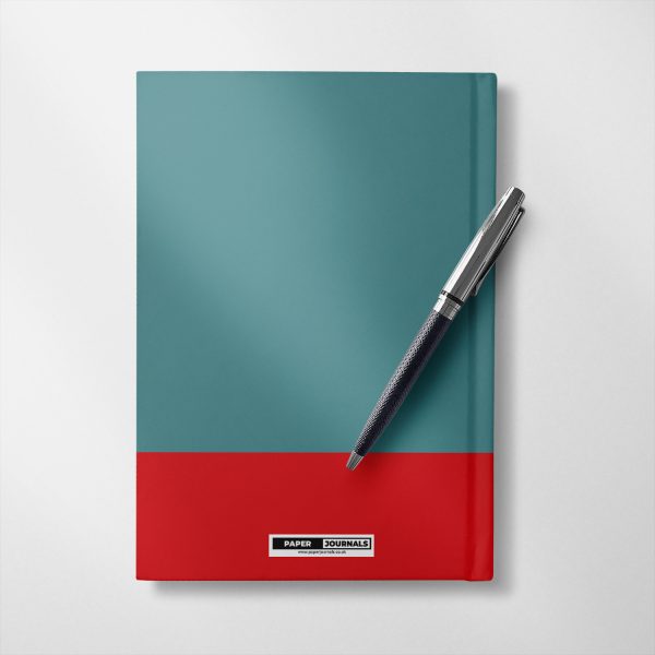 Personalised Teal and red colour Notebook