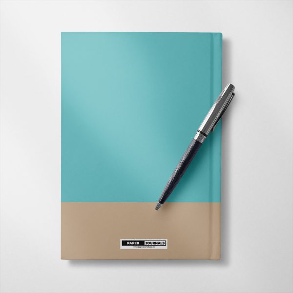 Personalised Turqouise and sand colour Notebook