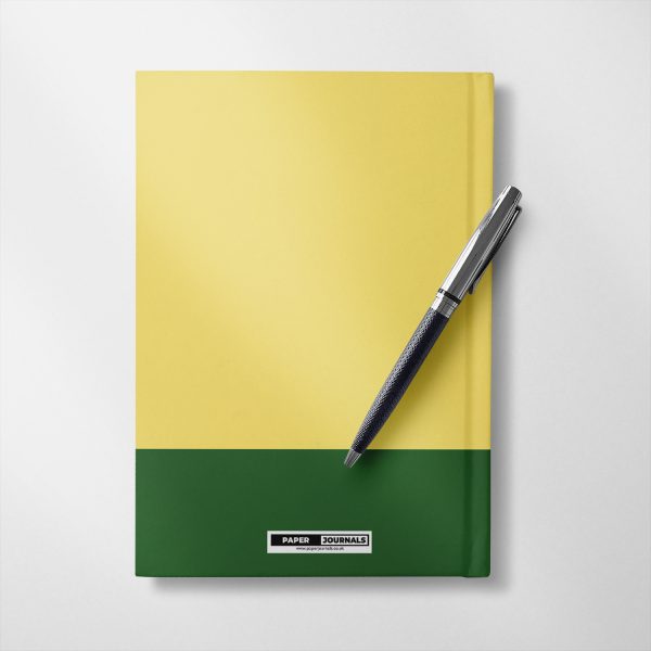 Personalised Yellow and green Notebook