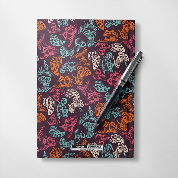 Personalised pink orange and blue butterflies design Notebook