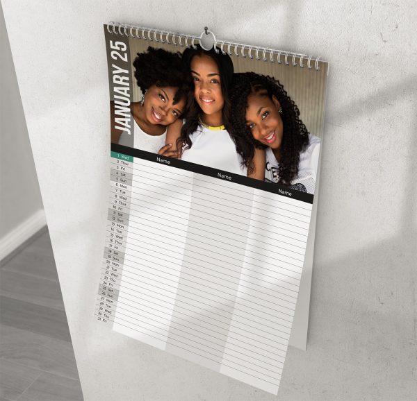 2025 personalised Family planner calendar